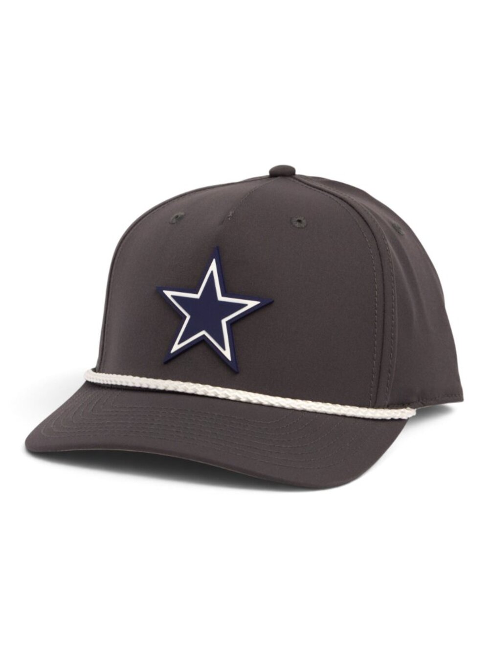 Dallas Cowboys 3D Five Panel Classic Rope Hat- Charcoal/ White